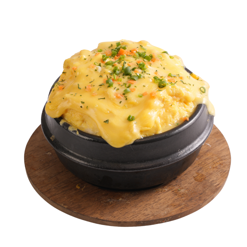 Trứng hấp sốt phômai